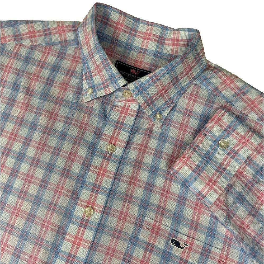 Vineyard Vines Classic‎ Fit Tucker Shirt Mens Large Plaid Long Sleeve Preppy